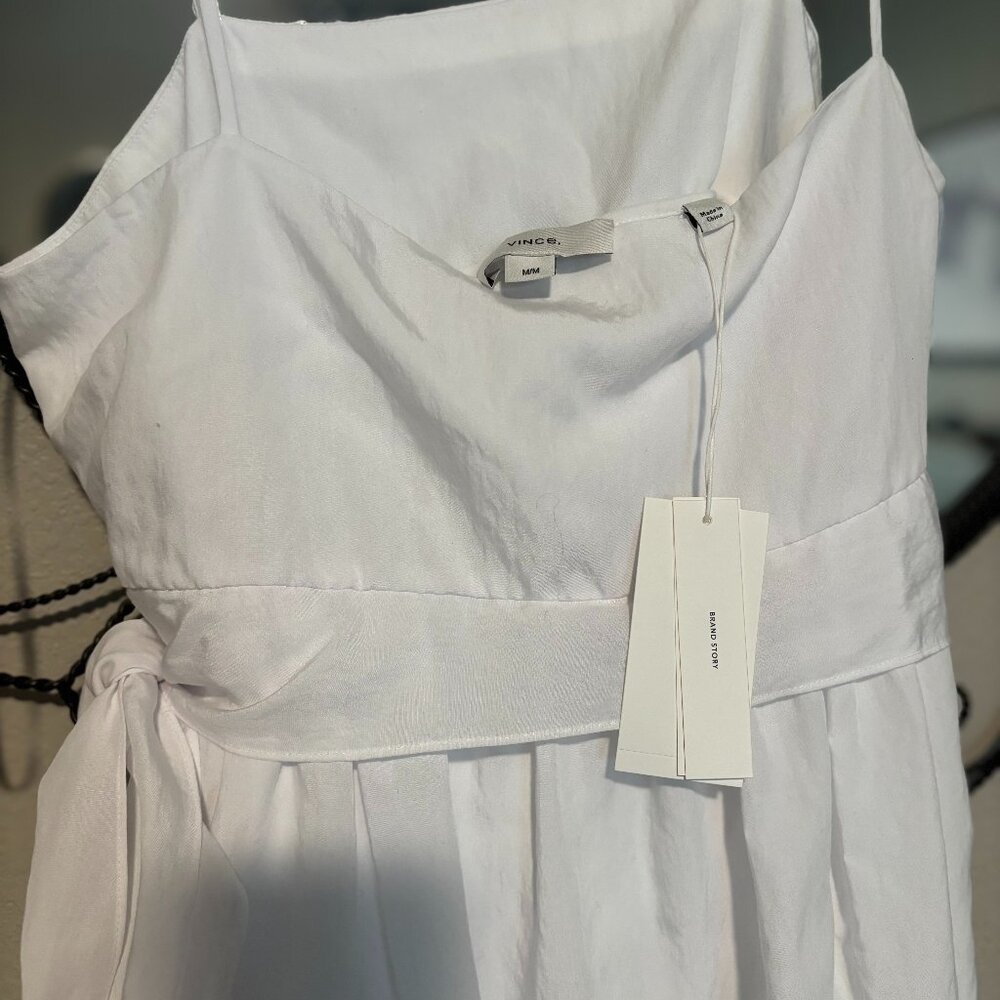 VINCE- 	 Ruched Panelled Dress